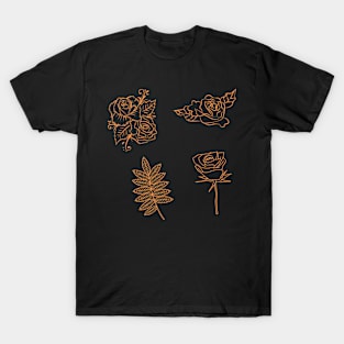 Three Roses Sticker Set T-Shirt